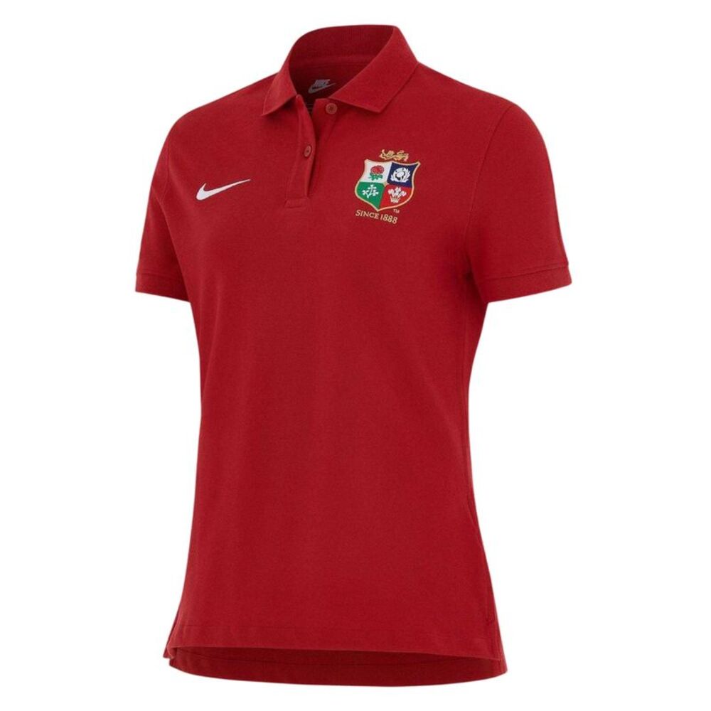 Nike Womens/Ladies Club British & Irish Lions Polo Shirt / Pepper Red/White